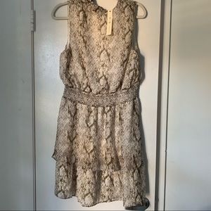 Snakeskin print dress